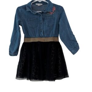 Girls Tutu Dress With Denim Top t